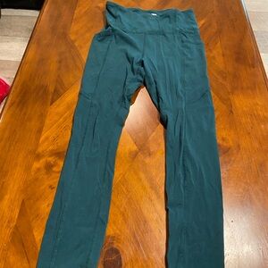 Green athletic pants